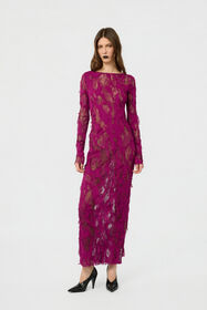 RC Dress with Destroyed-Effect Lace CYCLAMEN XWT145-GG010