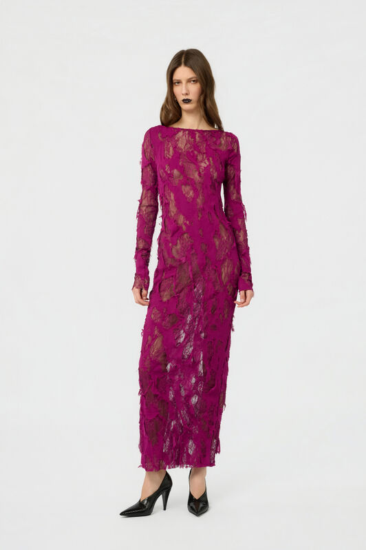 RC Dress with Destroyed-Effect Lace RC Dress with Destroyed-Effect Lace CYCLAMEN XWT145-GG010