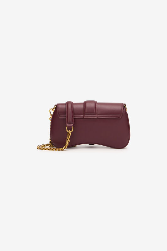 JC Shoulder Bag with Snake Detail JC Shoulder Bag with Snake Detail CORDOVAN XFB016-XF452