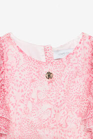 JU Robe À Imprimé Guépards Rose UJT10P-2NO37