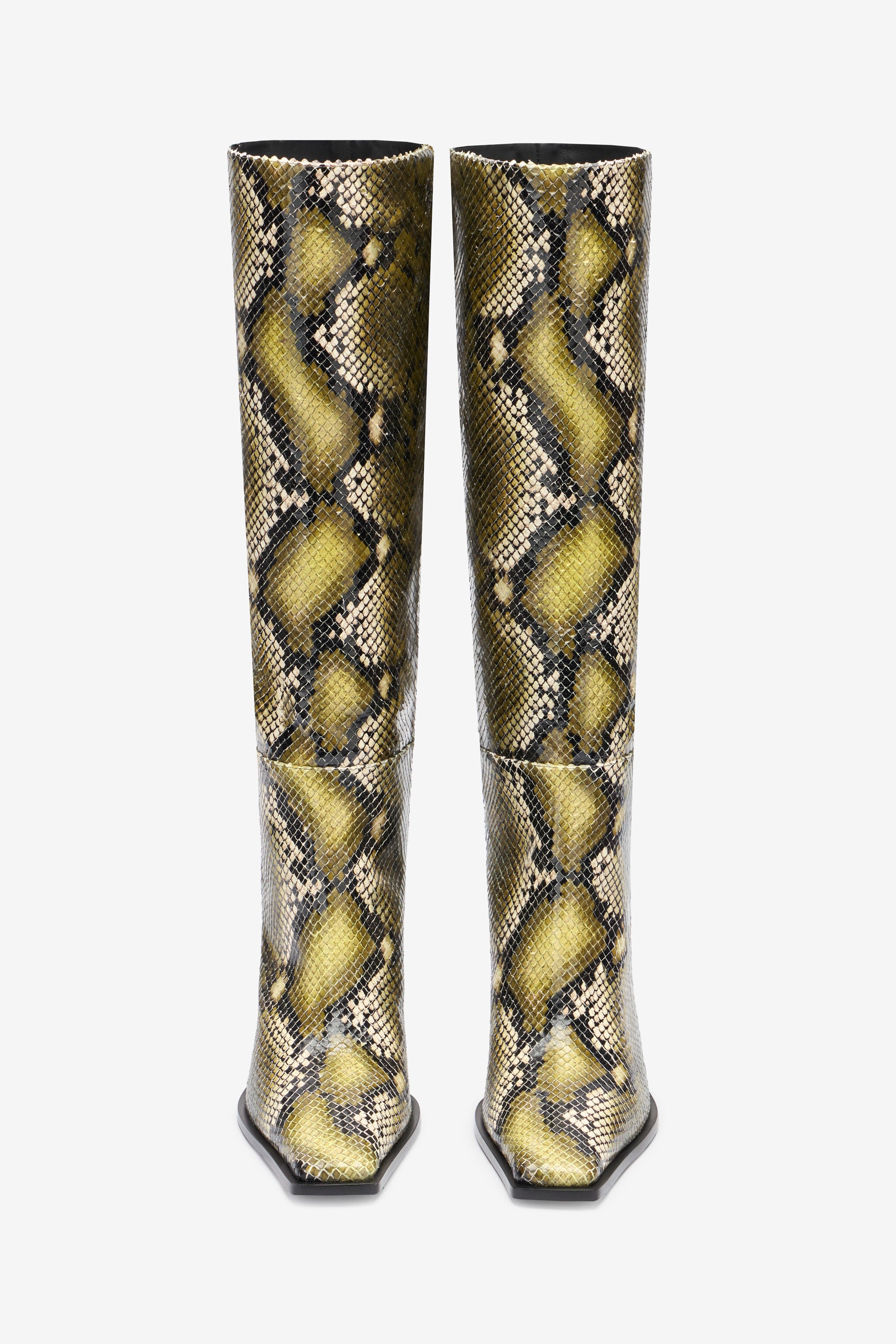 RC Knee-high boots with python print RC Knee-high boots with python print Dark green TKS011-PZS05
