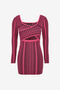 JC Just Cavalli Logo Mini Dress Fuchsia RKT931-RK438