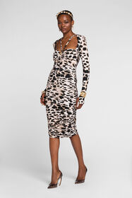 RC Murena Print Dress Midi Black/White QKT171-LNF49