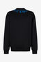 JC Black Sweatshirt With Graffiti Logo Embroidery JC Black Sweatshirt With Graffiti Logo Embroidery BLACK VFT086-VF130