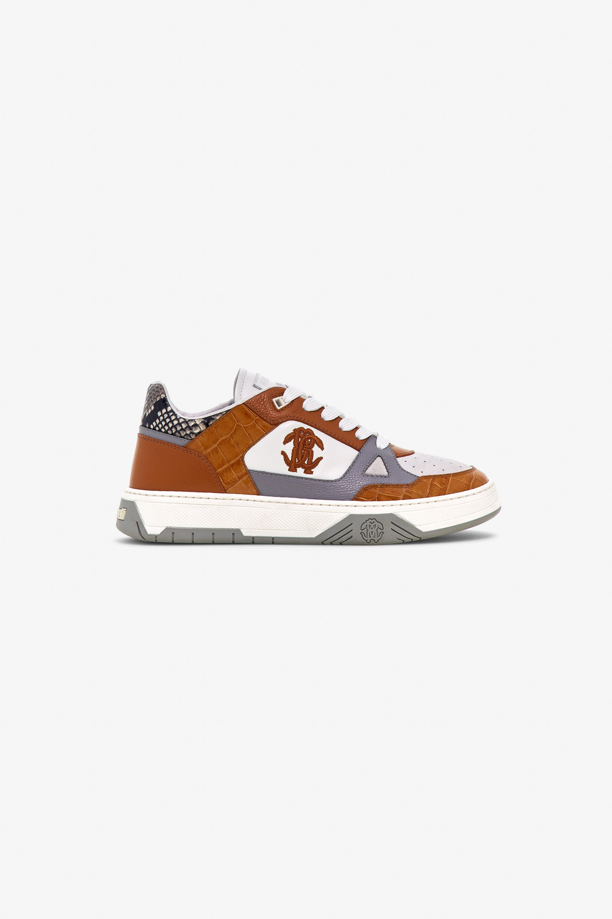 RC RC Logo Sneakers RC RC Logo Sneakers White/Brown TRS044-PZ13A