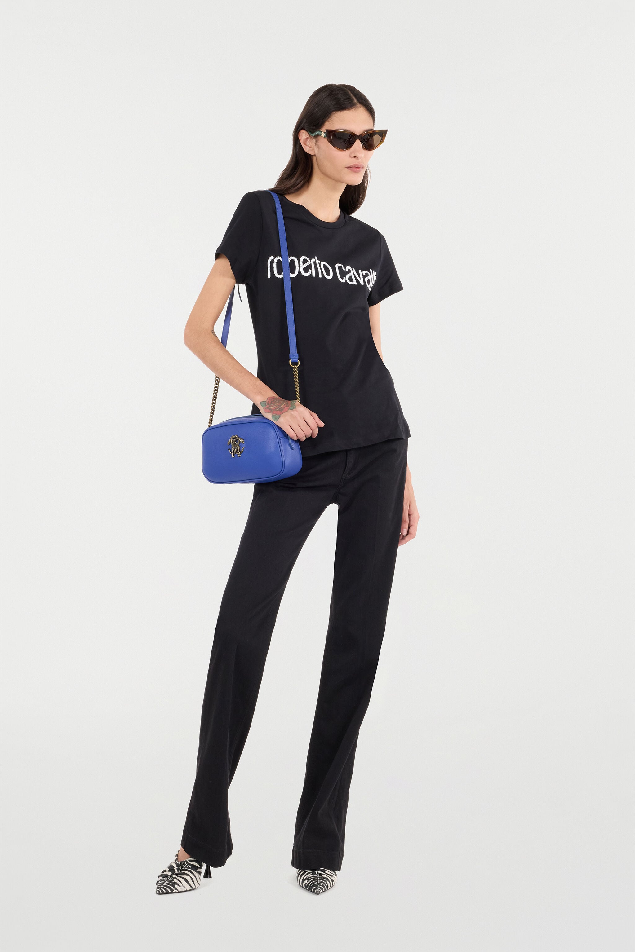 RC Jeans With Mirror Snake Monogram RC Jeans With Mirror Snake Monogram Black VKJ221-DE001