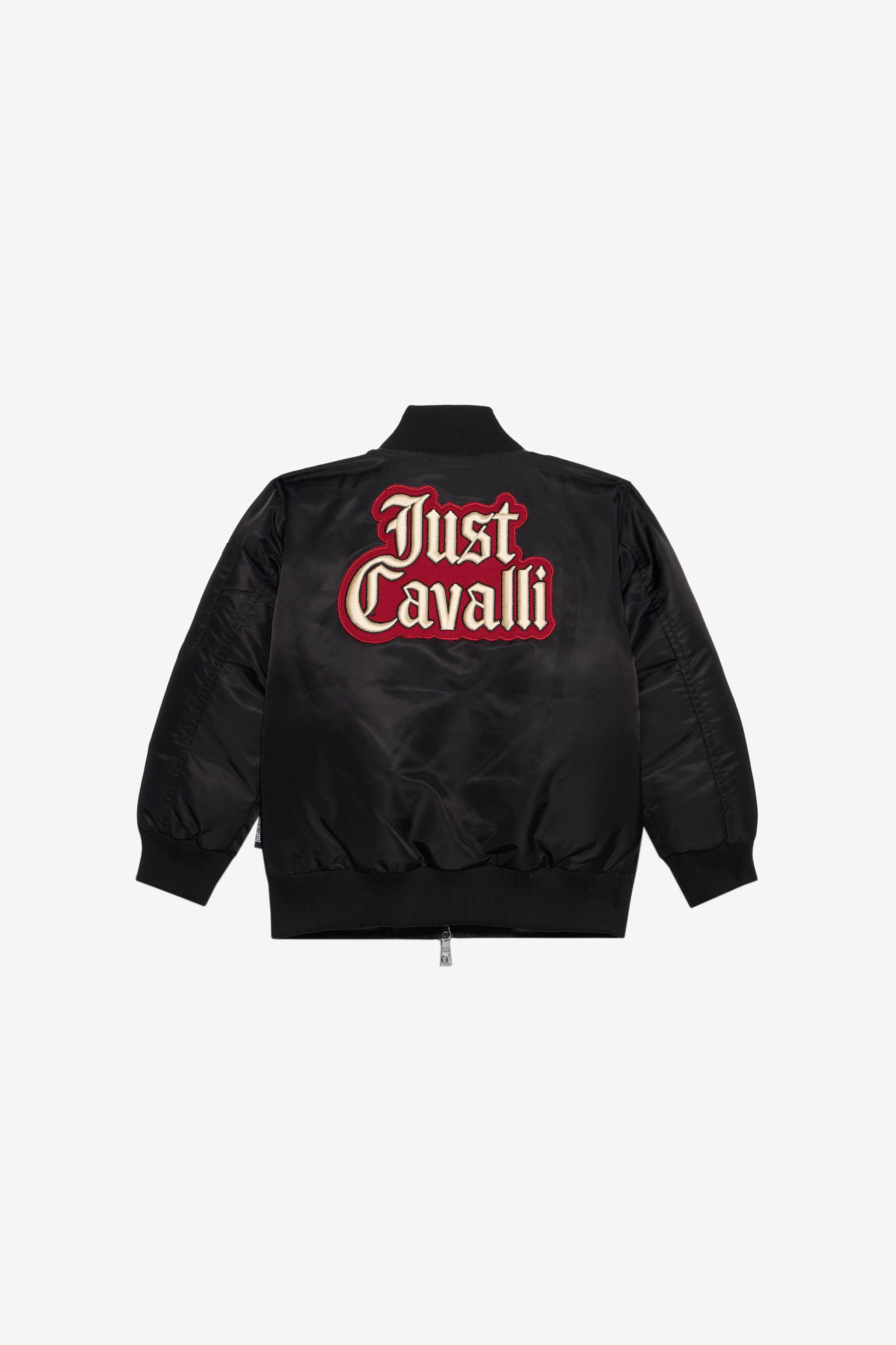 JC Bomber Jacket with Logo Patch Detail JC Bomber Jacket with Logo Patch Detail BLACK XFT40D-SB004