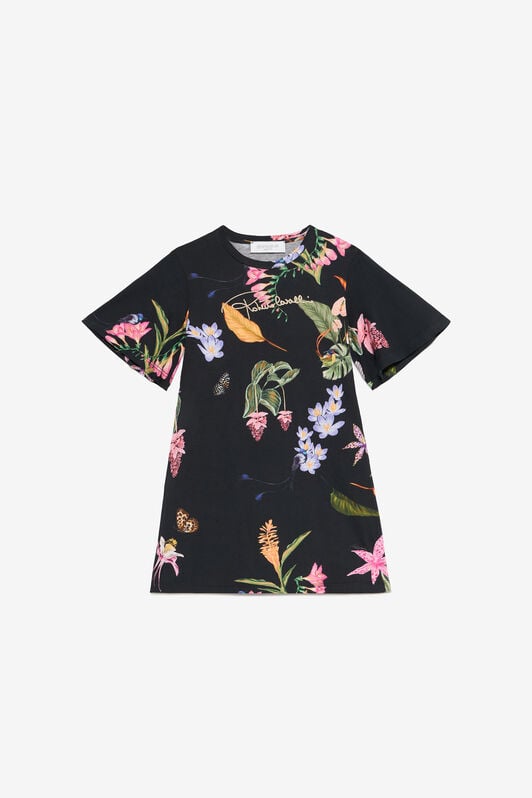 JU Cotton floral dress JU Cotton floral dress BLACK VJT10H-JFP32
