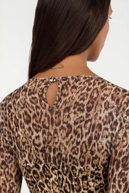 JC Leopard Skin Print Sweater BEIGE VFT214-VF337