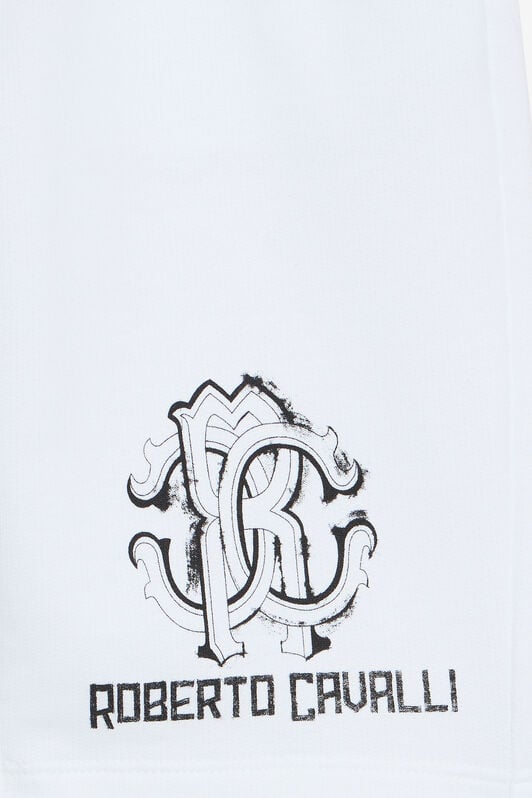 JU Zebra-Print Sports Shorts And RC Monogram JU Zebra-Print Sports Shorts And RC Monogram White UJT25A-CF050