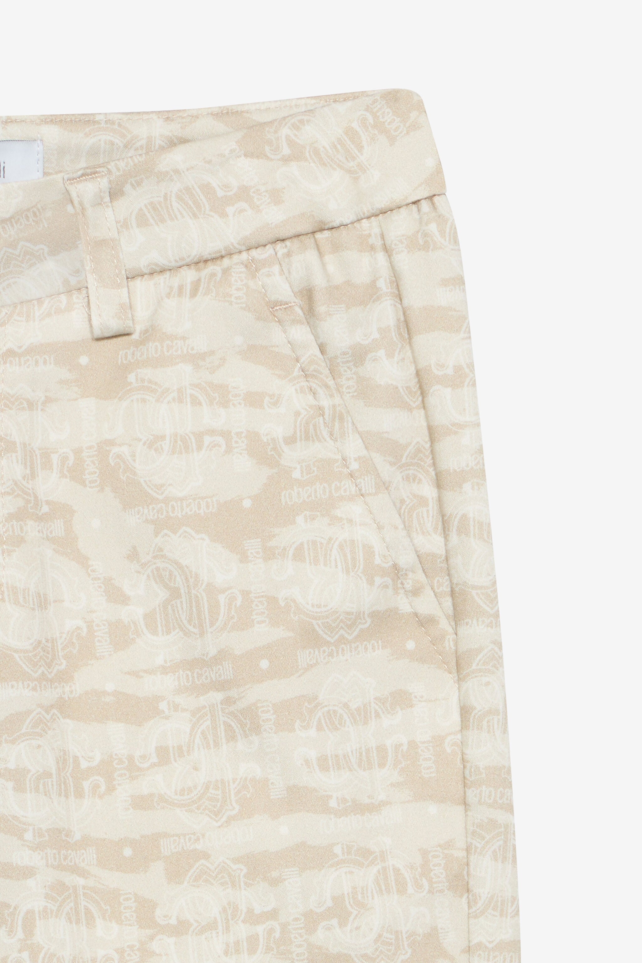JU Pantaloni Con Stampa Tiger Skin Avorio UJT20G-6SO44