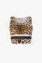 RC Leopard-print cropped top RC Leopard-print cropped top Light Brown QKM605-MH001