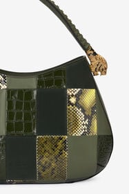 RC Sac hobo Roar avec patchwork Vert foncé TKB022-PZP01