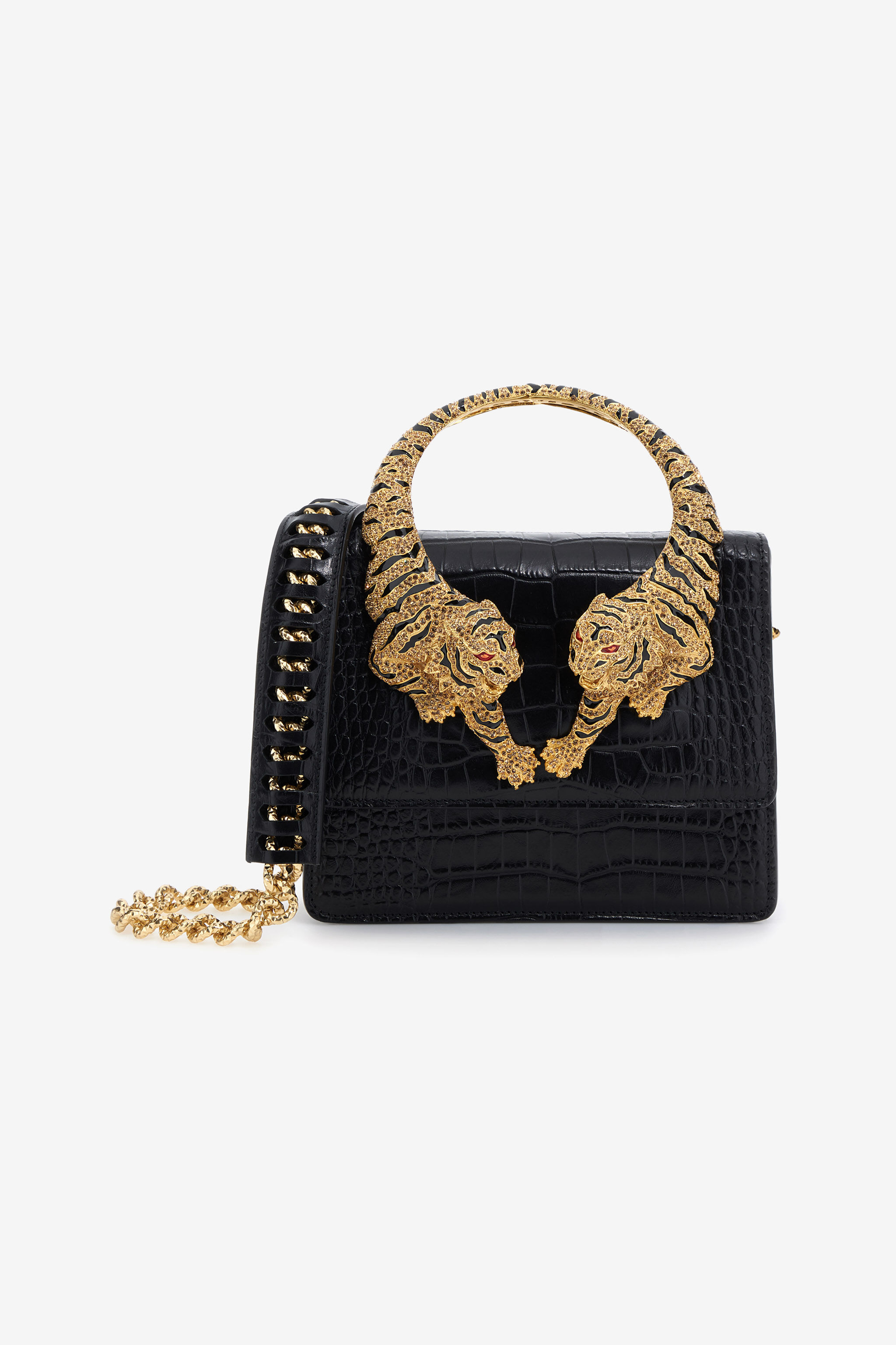 Large Roar Bag in Black for Women | Roberto Cavalli®