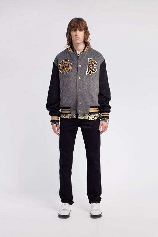 JC Just Cavalli Logo Bomber JC Just Cavalli Logo Bomber Grau RRT021-RR283