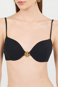 RC Bikini Top with Logo Detail BLACK WKW001-LL030