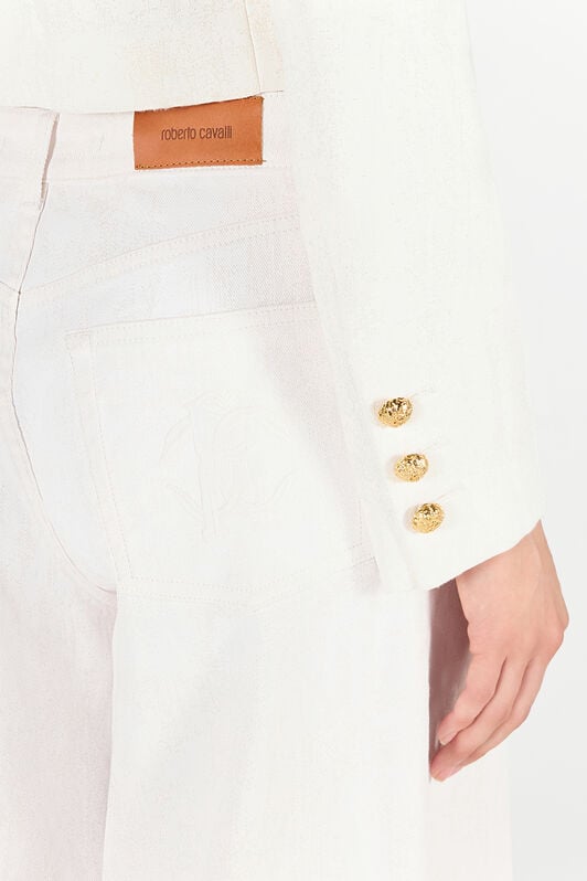 RC Wall Print Cropped Jacket RC Wall Print Cropped Jacket White UWT403-LG016