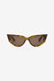 RC Cat-eye shape sunglasses with scale effect temples RC Cat-eye shape sunglasses with scale effect temples BROWN/GREEN HAVANA UALD12-ID207