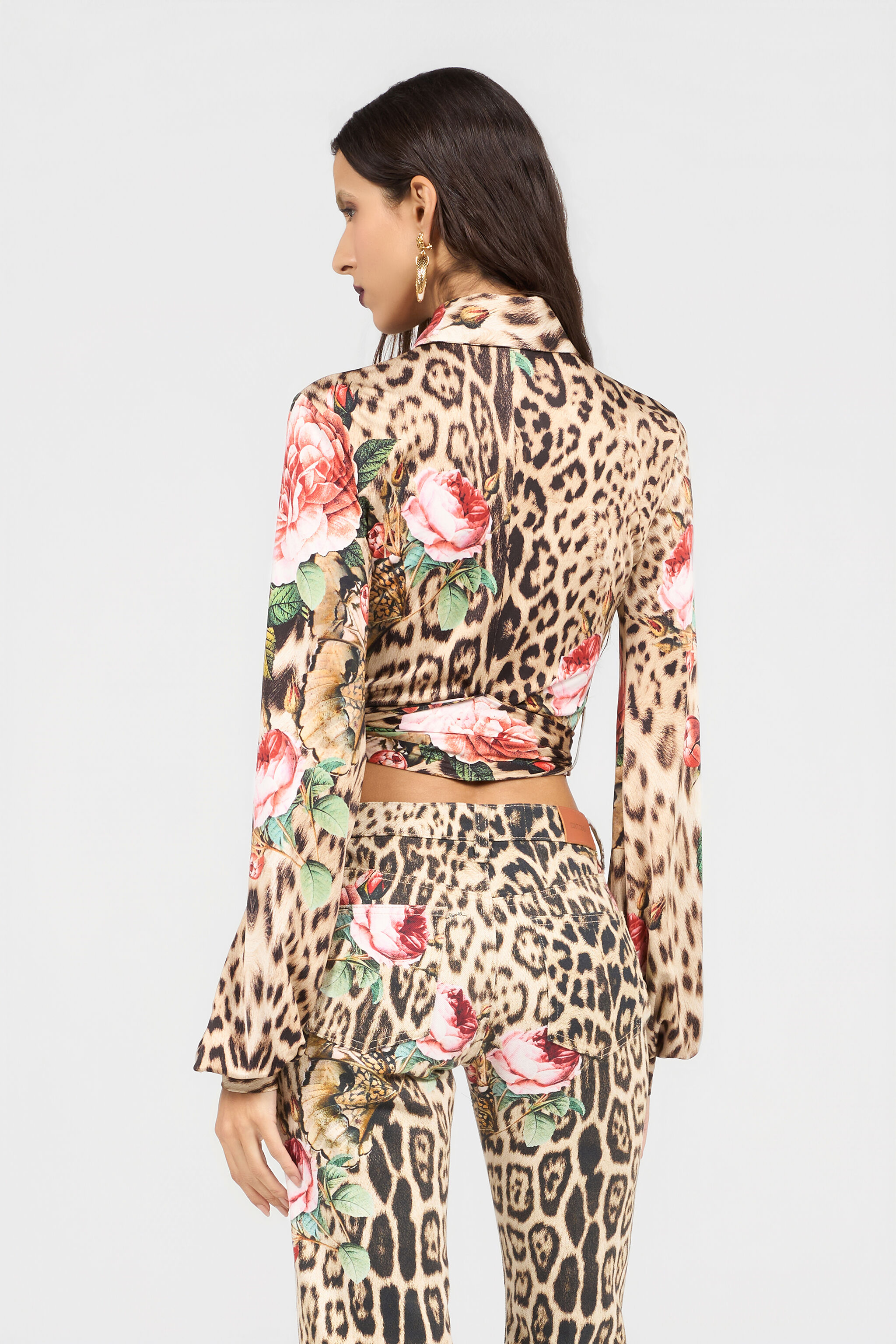 RC Top Mit Jaguar Roses-Print NATURAL XQT600-JRT24
