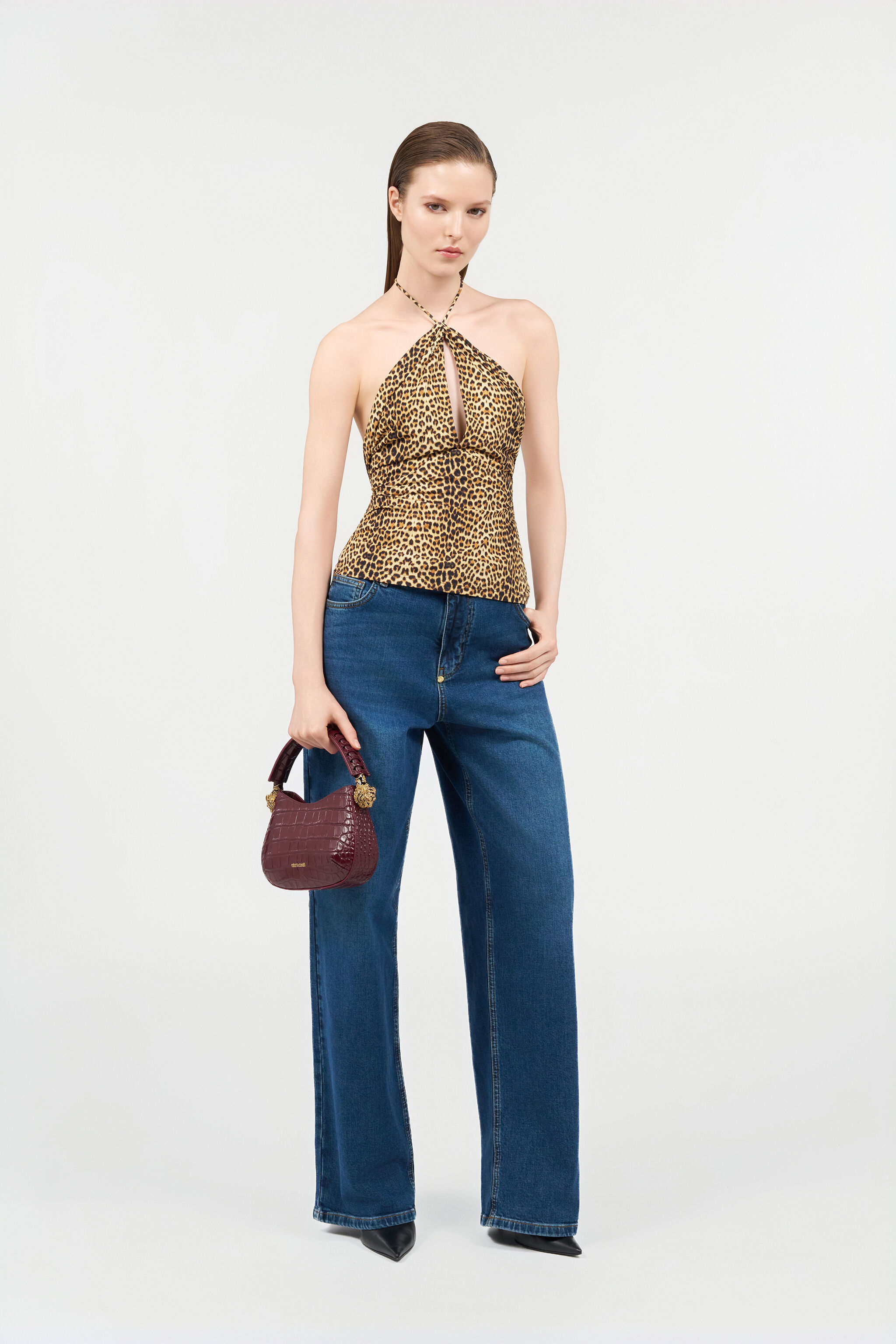 RC Blue Jeans Trousers with Monogram RC RC Blue Jeans Trousers with Monogram RC DARK BLUE QOJ207-DLO08