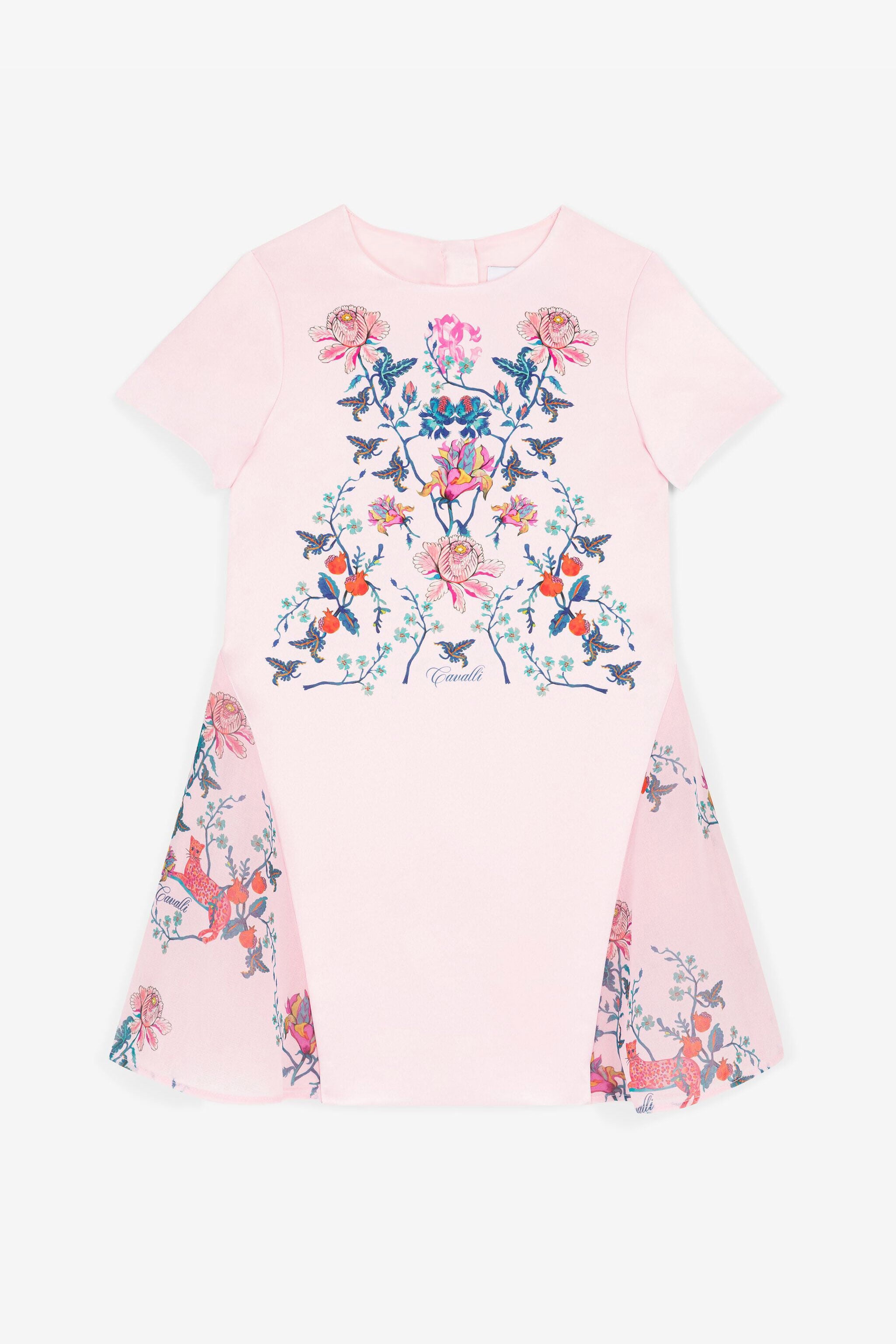 JU Kleid aus Satin mit Blumen-Print JU Kleid aus Satin mit Blumen-Print Rosa RJT119-4G001