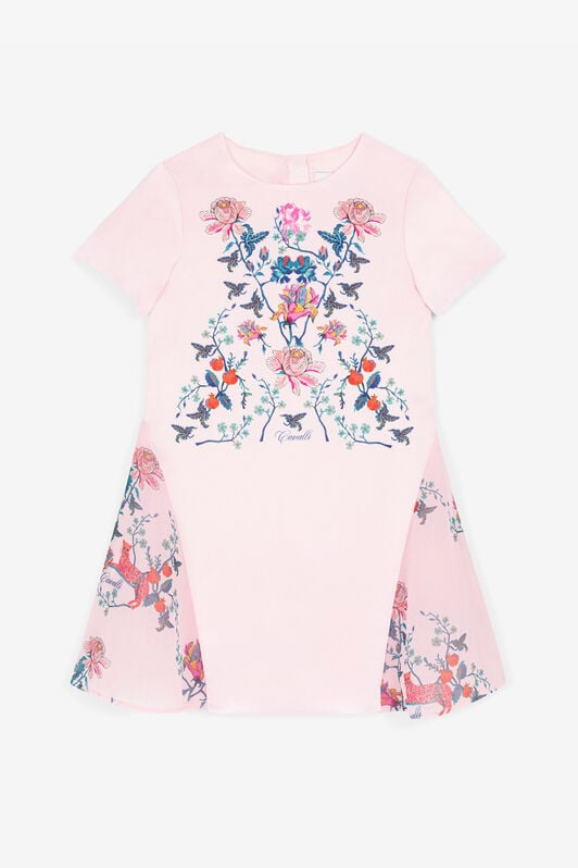 JU Kleid aus Satin mit Blumen-Print JU Kleid aus Satin mit Blumen-Print Rosa RJT119-4G001