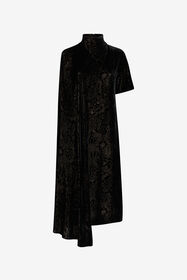 RC Long dress with Brocade print Black TWT122-VUN25