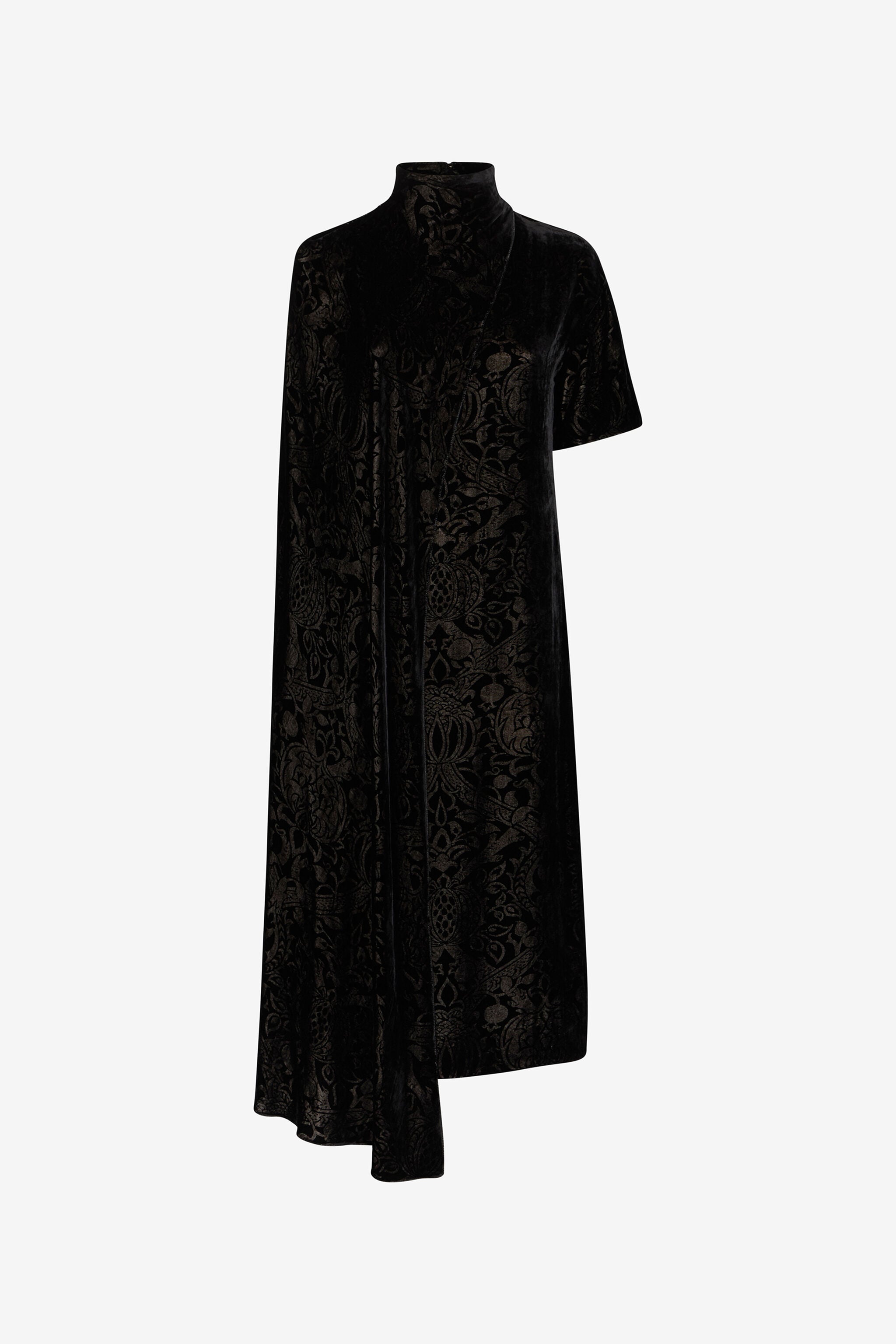 RC Long dress with Brocade print RC Long dress with Brocade print Black TWT122-VUN25