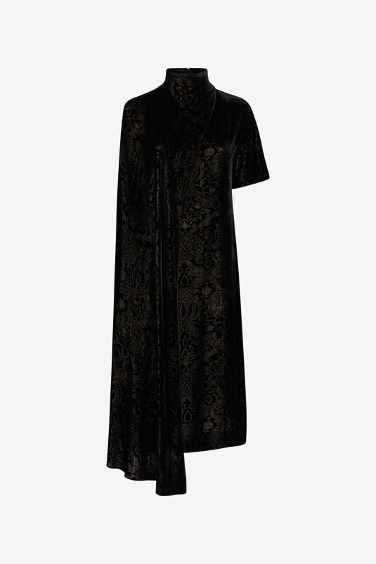 RC Long dress with Brocade print RC Long dress with Brocade print Black TWT122-VUN25