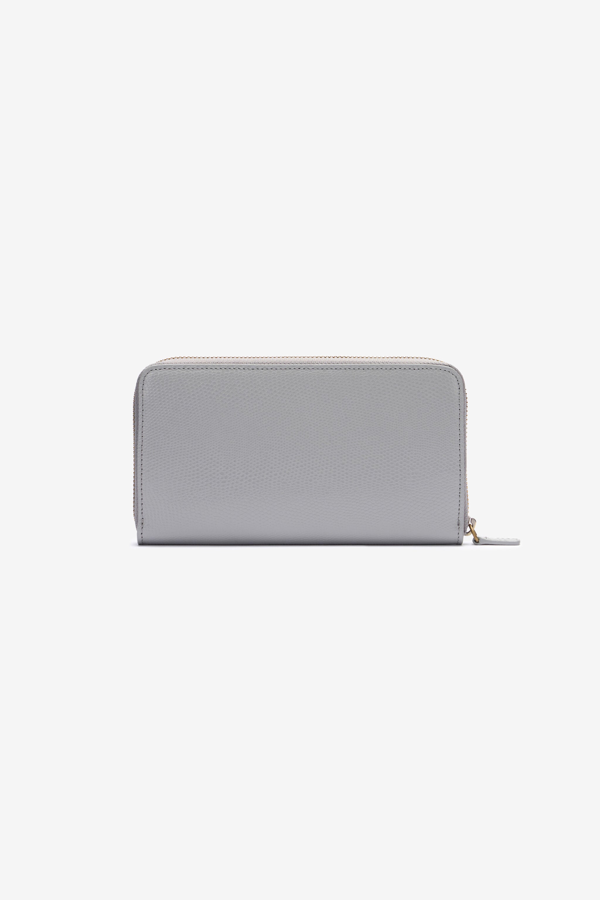 RC Leather Wallet with Monogram RC Gray OOA00B-PZ015
