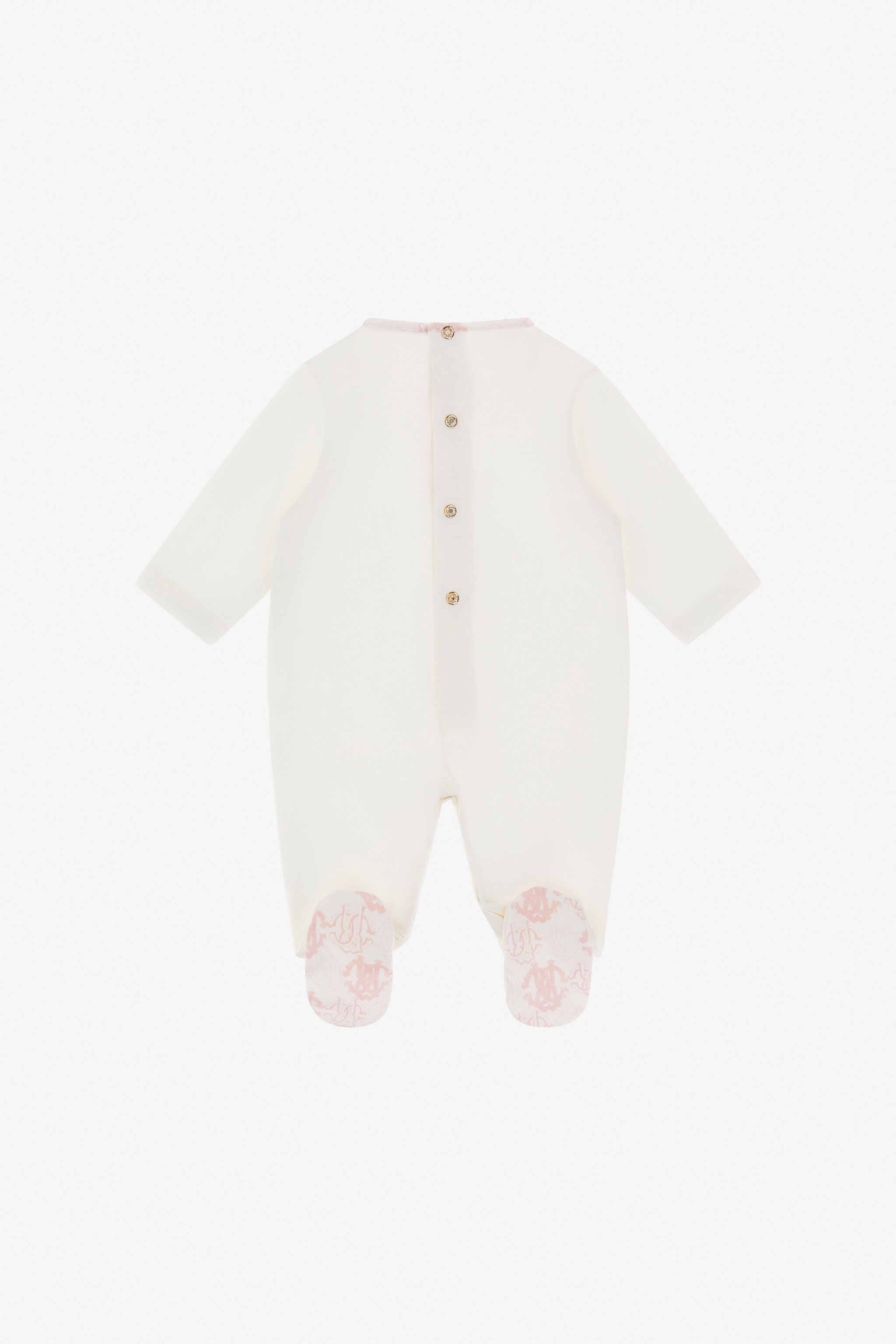 JU RC Monogram-Stickerei Babygrow-Set JU RC Monogram-Stickerei Babygrow-Set Rosa TJT803-JD001