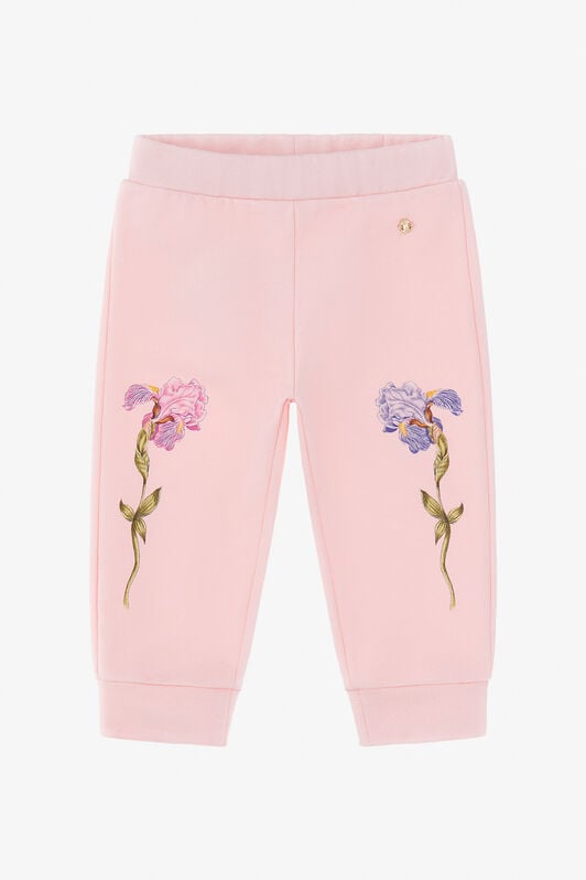 JU Cotton Sweatpants With Flowers JU Cotton Sweatpants With Flowers Pink TJT203-CF050
