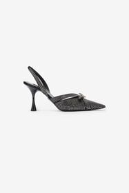 RC Slingbacks With Rhinestones Black UKS010-SE390