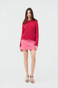 RC Red Studded Cable-Knit Sweater CHERRY SOM60D-MG008