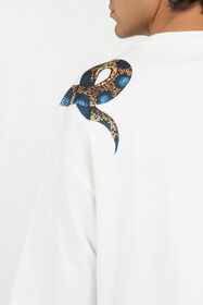 RC Oversized T-shirt with Snake Print WHITE WRT62B-JD060