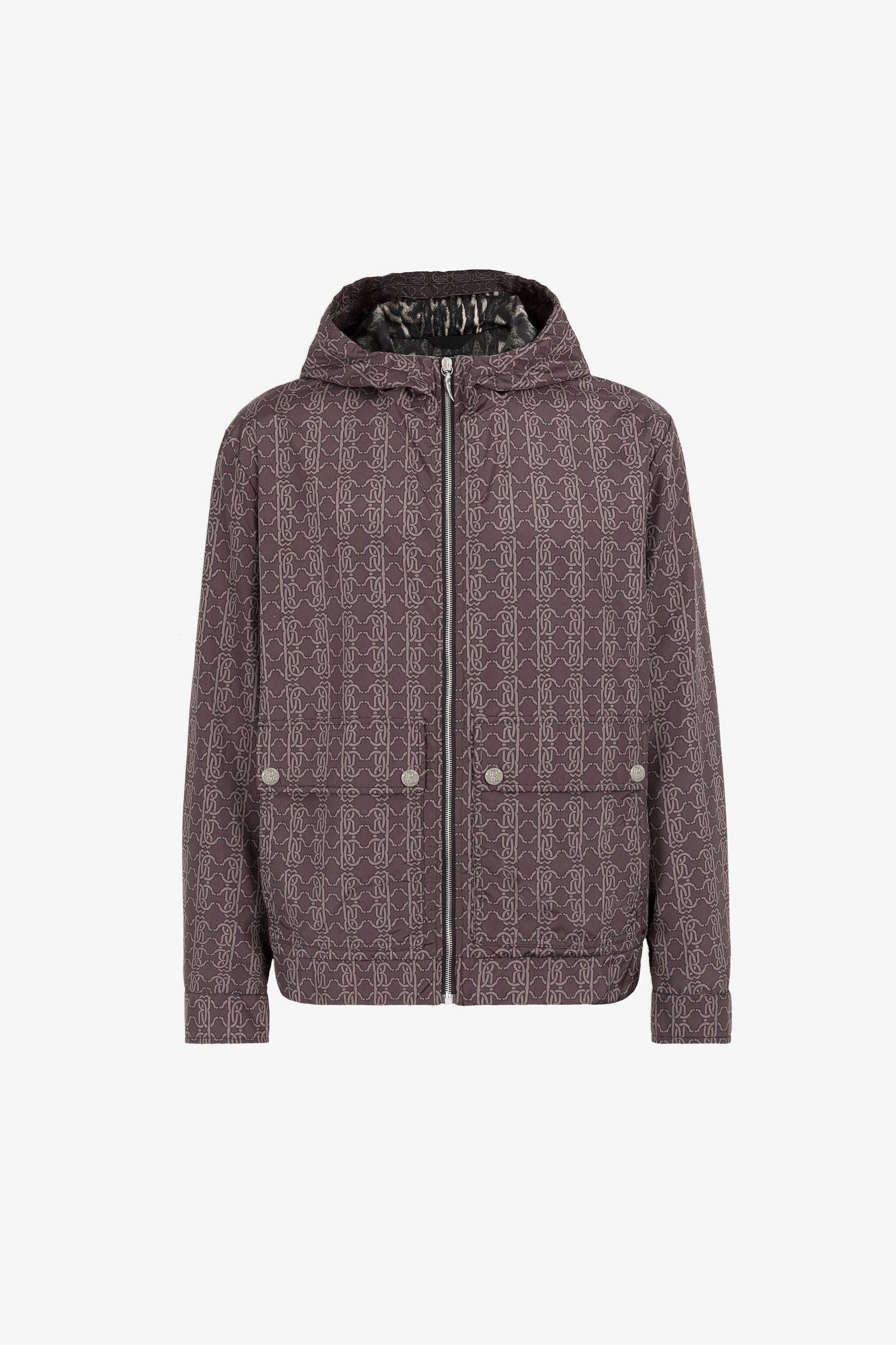 RC RC Monogram-Print Coat RC RC Monogram-Print Coat Brown PRT510-9ME43