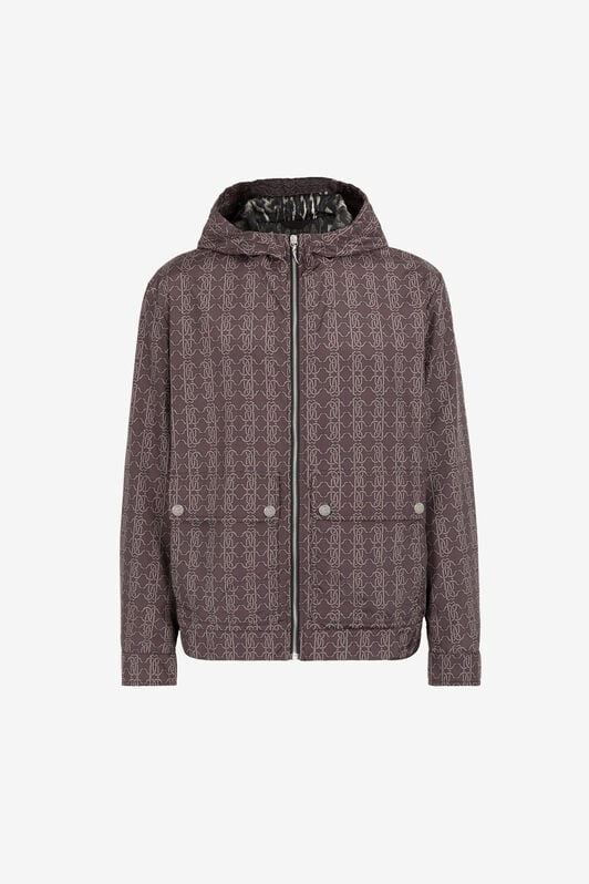 RC RC Monogram-Print Coat RC RC Monogram-Print Coat Brown PRT510-9ME43