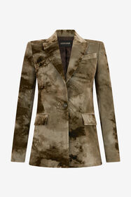 RC Veste En Coton Avec Imprimé Tie-Dye DARK BEIGE XQT401-CE037