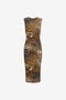 RC Jaguar Skin print dress Light Brown SKT159-LNG34