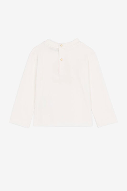 JU Top smanicato con ricamo JU Top smanicato con ricamo BIANCO LATTE PJT610-JV025