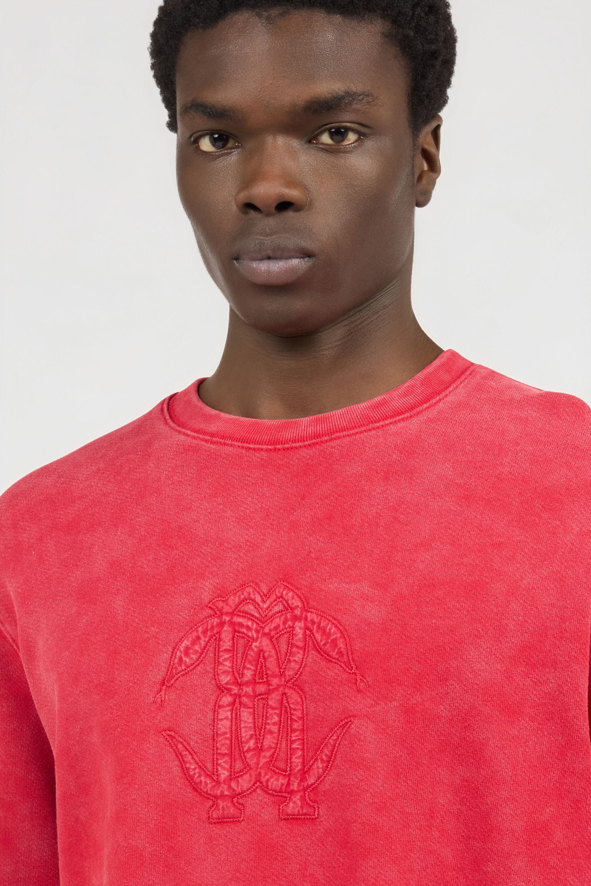 RC Sudadera Roja Lavada a la Piedra con Monogram RC RC Sudadera Roja Lavada a la Piedra con Monogram RC DARK RED SOT66D-CF008