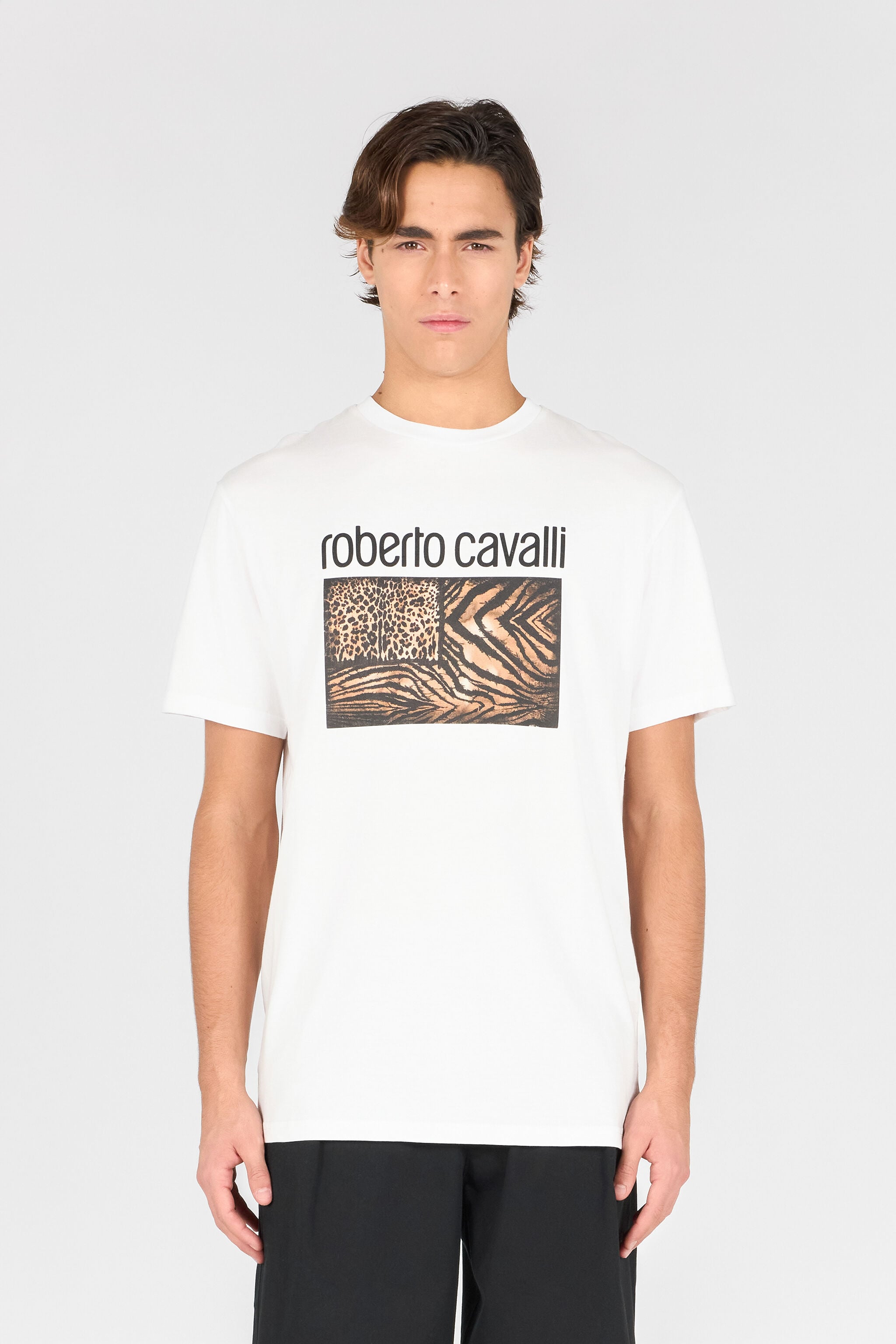 RC Animal print T-shirt with logo White OOT60G-JD060