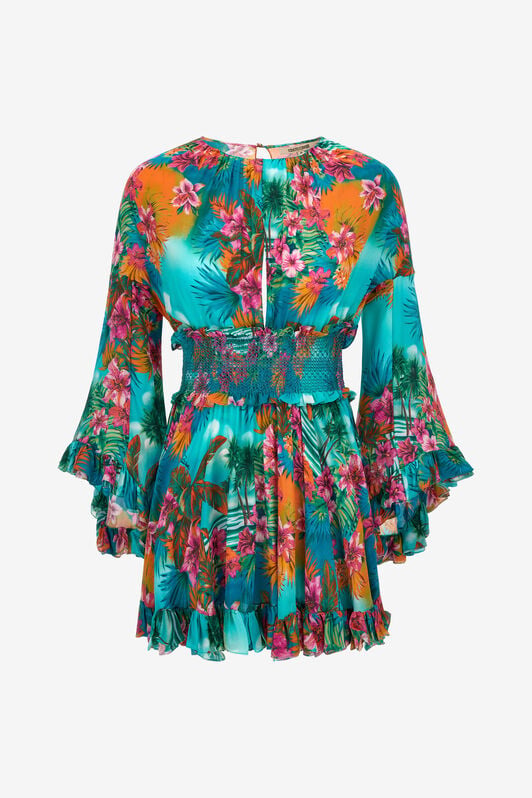 RC Hawaii Print Dress Mini RC Hawaii Print Dress Mini Light blue SKT126-7HI84