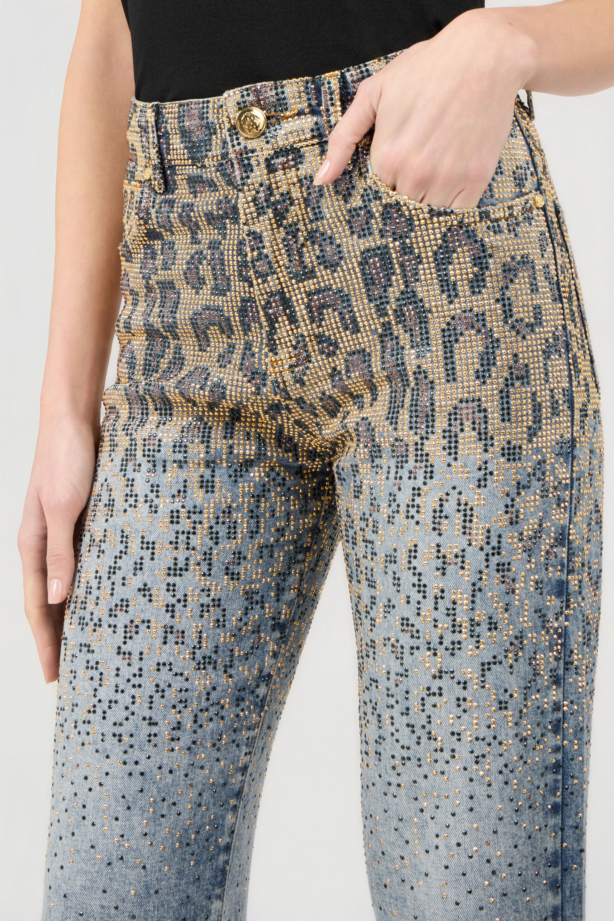 RC Denim-Jeans mit Strass im Farbverlauf RC Denim-Jeans mit Strass im Farbverlauf DENIM SOJ20L-DL020