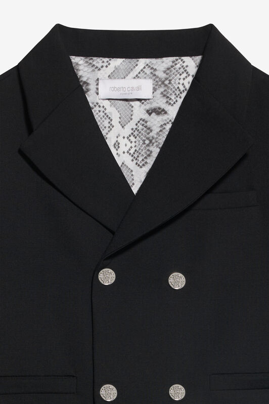 JU Elegant Double-Breasted Blazer JU Elegant Double-Breasted Blazer BLACK/P.G. XJT41X-GA108