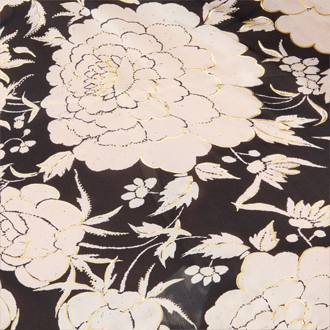RC Long Slip Dress With Floral Print RC Long Slip Dress With Floral Print Black/White VQT141-CTP71