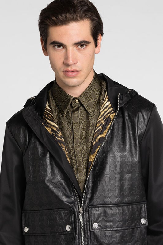 RC RC Monogram-Print Hooded Jacket RC RC Monogram-Print Hooded Jacket Black PRT513-SB007