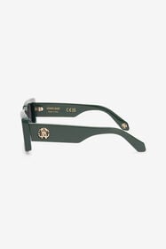 RC Square Sunglasses with RC Monogram Vert foncé SALD43-ID154