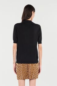 RC Black Mock Neck Sweater With Monogram RC Black UWM609-WH003