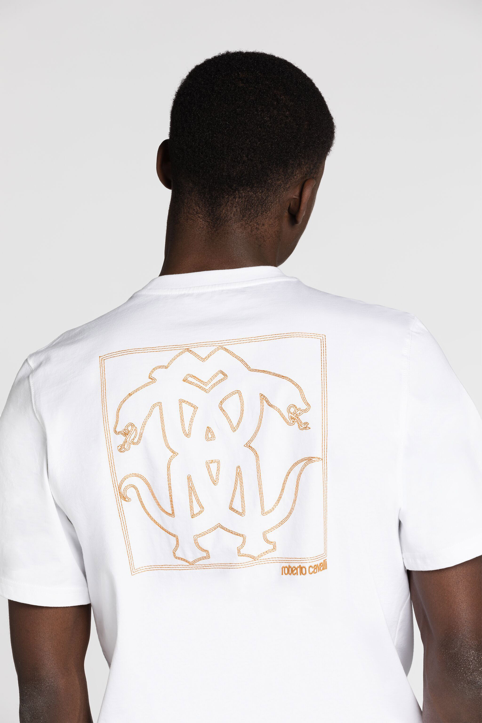 RC T-Shirt mit Mirror Snake-Stickerei RC T-Shirt mit Mirror Snake-Stickerei Weiß RRT61E-JD060